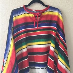 Colorful Poncho Top